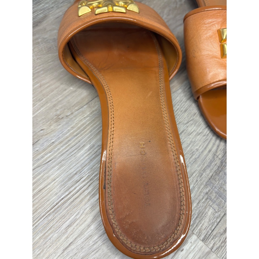 Tory Burch Eleanor Slides Size 7 Leather - Picture 5 of 8
